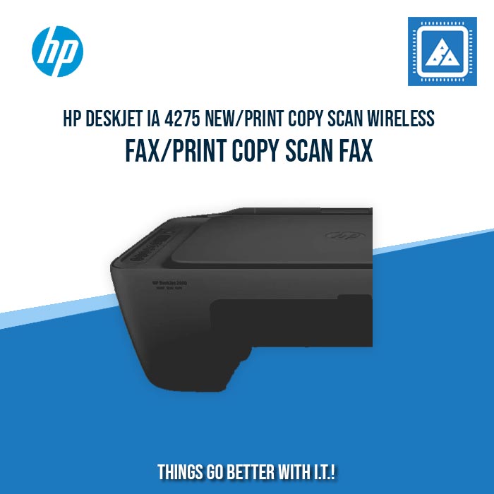 HP DESKJET IA 4275 NEW/PRINT COPY SCAN WIRELESS FAX/8.5PPM BLACK 5.5PPM COLOR/1200X1200 DPI/1000 PAGES DUTY/USB 2.0 WI-FI/FLATBED ADF/W11H (BLK)