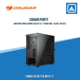 COUGAR PURITY ARGB MINI-TOWER GAMING CASE W/TG /1*ARGB FANS - BLACK/WHITE