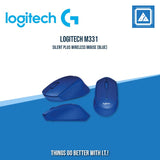 LOGITECH M331 SILENT PLUS WIRELESS MOUSE (BLACK | BLUE| RED)