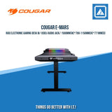 COUGAR E-MARS RGB ELECTRONIC GAMING DESK W/ USB3/AUDIO JACK/ 1500MM(W)*700-1150MM(H)*771MM(D)