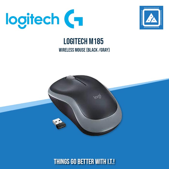 LOGITECH M185 WIRELESS MOUSE (BLACK BLUE/BLACK RED/BLACK GRAY)