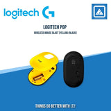 LOGITECH POP WIRELESS MOUSE BLAST (YELLOW/ BLACK| MINT/LILAC/YELLOW| ROSE)
