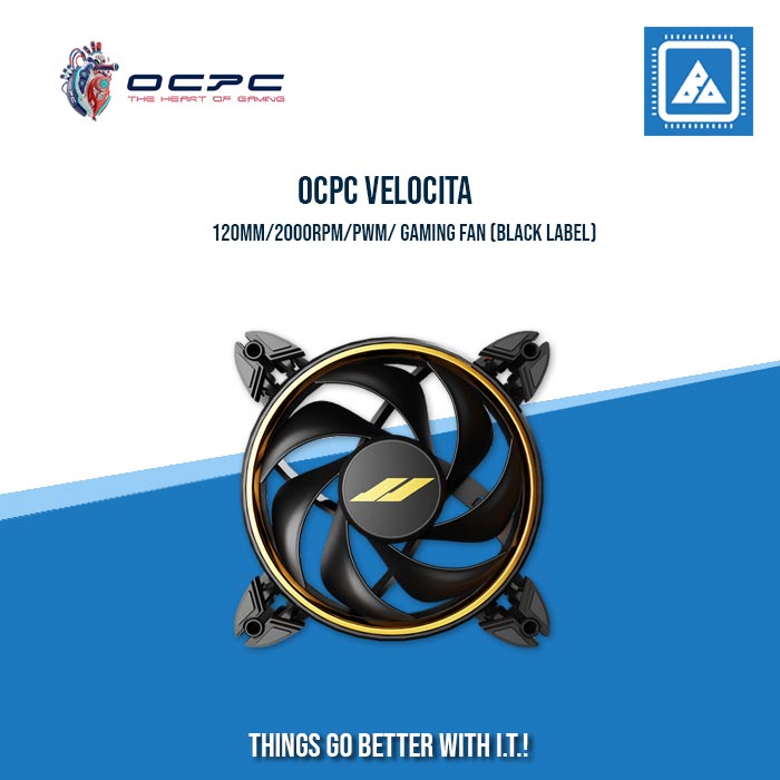 OCPC VELOCITA 120MM/2000RPM/PWM/ GAMING FAN (BLACK LABEL)