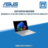ASUS S5507QA-MA032WSM SNAPDRAGON X1E-78-100/16GB/1TB NVME/15.6 120HZ/W11H | BEST FOR FREELANCERS LAPTOP