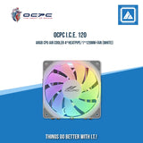 OCPC I.C.E. 120 ARGB CPU AIR COOLER 4*HEATPIPE/1*120MM-FAN (BLACK|WHITE)