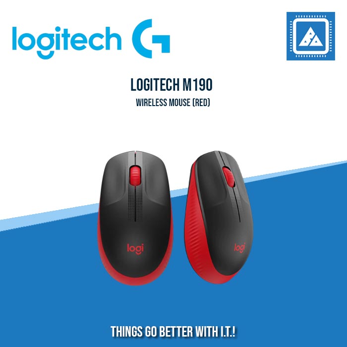 LOGITECH M190 WIRELESS MOUSE (BLACK | BLUE| RED)