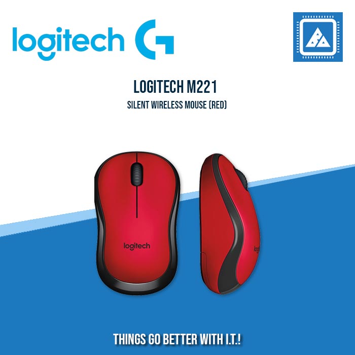 LOGITECH M221 SILENT WIRELESS MOUSE (BLACK|BLUE|PINK|RED|WHITE)