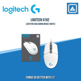 LOGITECH G102 LIGHTSYNC RGB GAMING MOUSE (BLACK/WHITE)