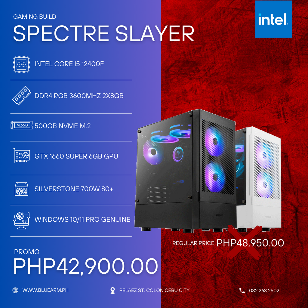 INTEL CORE I5 12400F GAMING BUILD SPECTRE