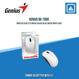 GENIUS NX-7000 WIRELESS BLUE-EYE MOUSE /BLACK/BLUE/GREEN/WHITE/RED