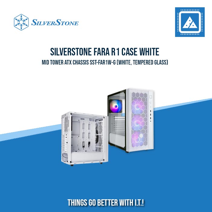 FARA R1 BLACK | WHITE ATXMID-TOWER CASE WITH TEMPERED GLASS WINDOW