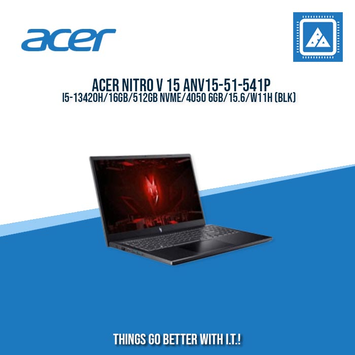 ACER NITRO V 15 ANV15-51-541P I5-13420H/16GB/512GB NVME/4050 6GB | BEST FOR GAMING AND UTOCAD LAPTOP