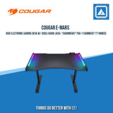 COUGAR E-MARS RGB ELECTRONIC GAMING DESK W/ USB3/AUDIO JACK/ 1500MM(W)*700-1150MM(H)*771MM(D)