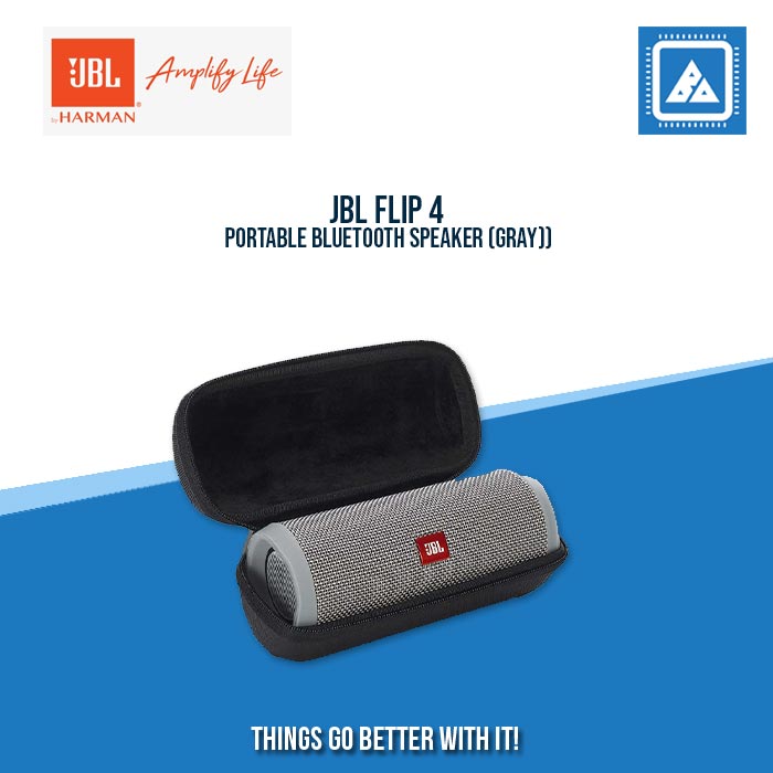 JBL FLIP 4 PORTABLE BLUETOOTH SPEAKER (GRAY)