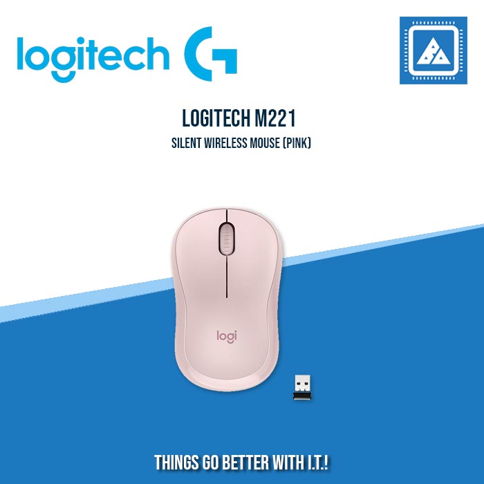 LOGITECH M221 SILENT WIRELESS MOUSE (BLACK|BLUE|PINK|RED|WHITE)