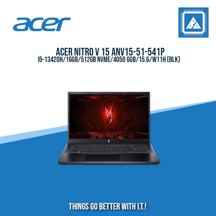 ACER NITRO V 15 ANV15-51-541P I5-13420H/16GB/512GB NVME/4050 6GB | BEST FOR GAMING AND UTOCAD LAPTOP