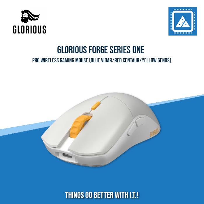 GLORIOUS FORGE SERIES ONE PRO WIRELESS GAMING MOUSE (BLUE VIDAR/RED CENTAUR/YELLOW GENOS)
