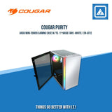 COUGAR PURITY ARGB MINI-TOWER GAMING CASE W/TG /1*ARGB FANS - BLACK/WHITE