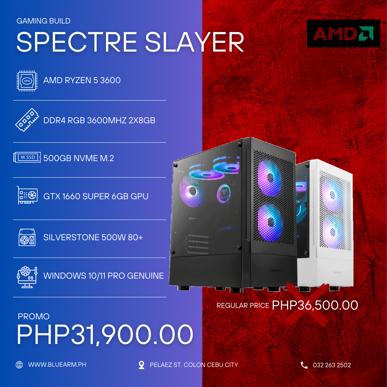 AMD RYZEN 5 3600 GAMING BUILD SPECTRE