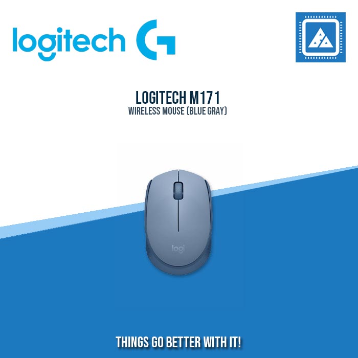 LOGITECH M171 WIRELESS MOUSE (BLUE/BLUE GRAY/GRAY/PINK)