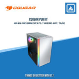 COUGAR PURITY ARGB MINI-TOWER GAMING CASE W/TG /1*ARGB FANS - BLACK/WHITE
