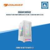 COUGAR DUOFACE RGB MESH/TG MID-TOWER GAMING CASE W/TG SIDE /3*ARGB FANS (E-ATX)