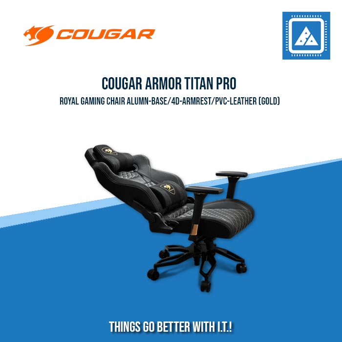 Cougar Armor Titan Pro Royal Gaming Chair - Black Gold