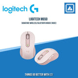 LOGITECH M650 SIGNATURE WIRELESS/BLUETOOTH MOUSE (GRAPHITE| OFF WHITE| ROSE)