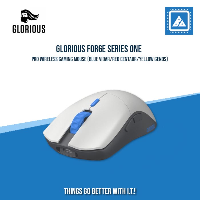 GLORIOUS FORGE SERIES ONE PRO WIRELESS GAMING MOUSE (BLUE VIDAR/RED CENTAUR/YELLOW GENOS)