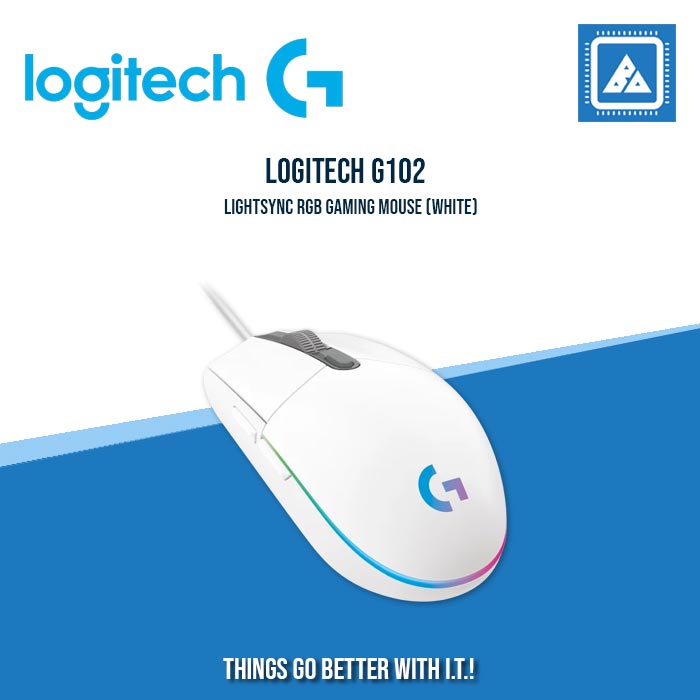 LOGITECH G102 LIGHTSYNC RGB GAMING MOUSE (BLACK/WHITE)