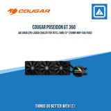 COUGAR POSEIDON GT 240/360 AIO ARGB CPU-LIQUID COOLER FOR INTEL/AMD