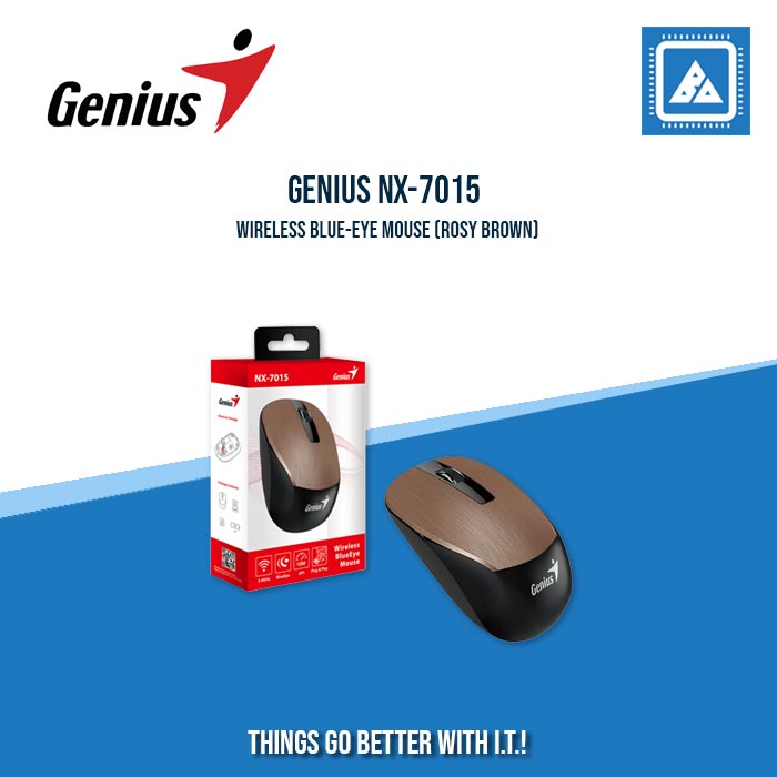 GENIUS NX-7015 WIRELESS BLUE-EYE MOUSE /CHOCOLATE/GRAY/ROSY BROWN