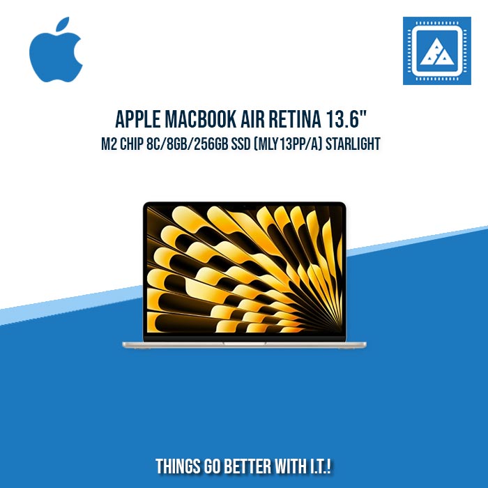 APPLE MACBOOK AIR RETINA  (MLY13PP/A) 13.6" M2 CHIP 8C/8GB/256GB SSD | BEST FOR FREELANCER AND CORPORATES LAPTOP