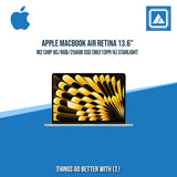 APPLE MACBOOK AIR RETINA  (MLY13PP/A) 13.6" M2 CHIP 8C/8GB/256GB SSD | BEST FOR FREELANCER AND CORPORATES LAPTOP