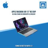APPLE MACBOOK AIR 13" M3 CHIP 8C/8GB/256GB SSD (MRXN3PP/A) | BEST FOR CORPORATES AND FREELANCER LAPTOP