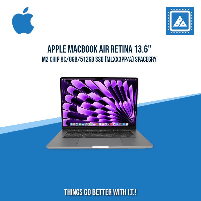 APPLE MACBOOK AIR RETINA 13.6" M2 CHIP 8C/8GB/512GB SSD | BEST FOR STUDENT AND FREELANCERS LAPTOP