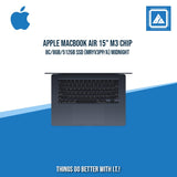 APPLE MACBOOK AIR 15" M3 CHIP 8C/8GB/512GB SSD (MRYV3PP/A) | BEST FOR FREELANCER AND CORPORATES LAPTOP