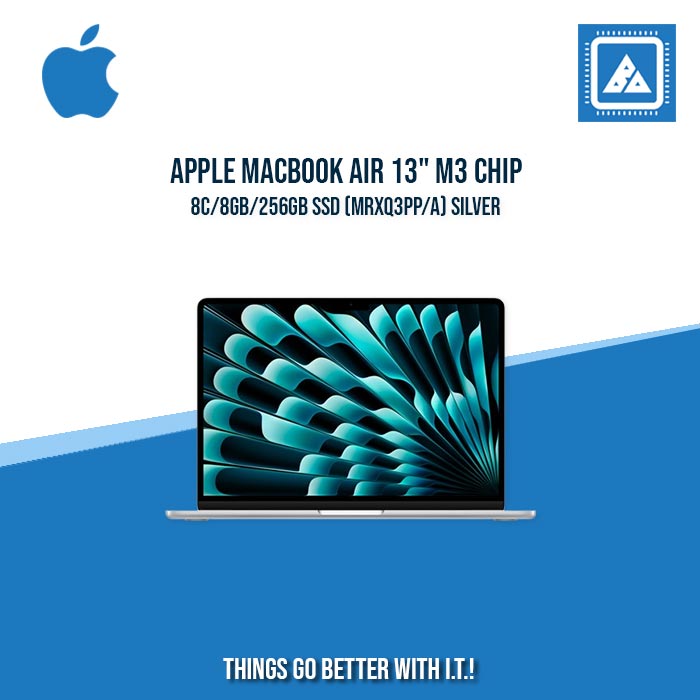 APPLE MACBOOK AIR 13" M3 CHIP 8C/8GB/256GB SSD (MRXQ3PP/A) | BEST FOR FREELANCER AND CORPORATES LAPTOP