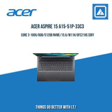 ACER ASPIRE 15 A15-51P-33C3 i3-100U/8GB/512GB NVME| BEST FOR STUDENTS LAPTOP