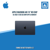 APPLE MACBOOK AIR 15" M3 CHIP 8C/8GB/512GB SSD (MRYV3PP/A) | BEST FOR FREELANCER AND CORPORATES LAPTOP