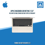APPLE MACBOOK AIR RETINA  (MLY13PP/A) 13.6" M2 CHIP 8C/8GB/256GB SSD | BEST FOR FREELANCER AND CORPORATES LAPTOP