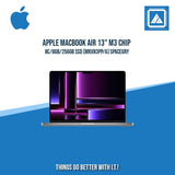 APPLE MACBOOK AIR 13" M3 CHIP 8C/8GB/256GB SSD (MRXN3PP/A) | BEST FOR CORPORATES AND FREELANCER LAPTOP