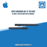 APPLE MACBOOK AIR 15" M3 CHIP 8C/8GB/512GB SSD (MRYV3PP/A) | BEST FOR FREELANCER AND CORPORATES LAPTOP