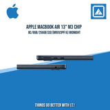 APPLE MACBOOK AIR 13" M3 CHIP 8C/8GB/256GB SSD (MRXV3PP/A)| BEST FOR FREELANCER AND CORPORATES LAPTOP