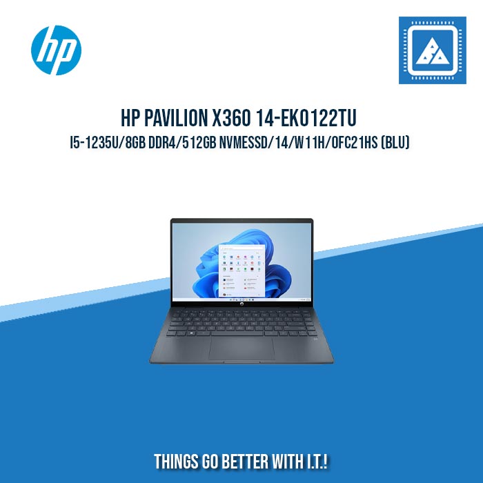 HP PAVILION x360 14-EK0122TU i5-1235U/8GB DDR4/512GB NVMeSSD | BEST FOR FREELANCER AND STUDENT LAPTOP