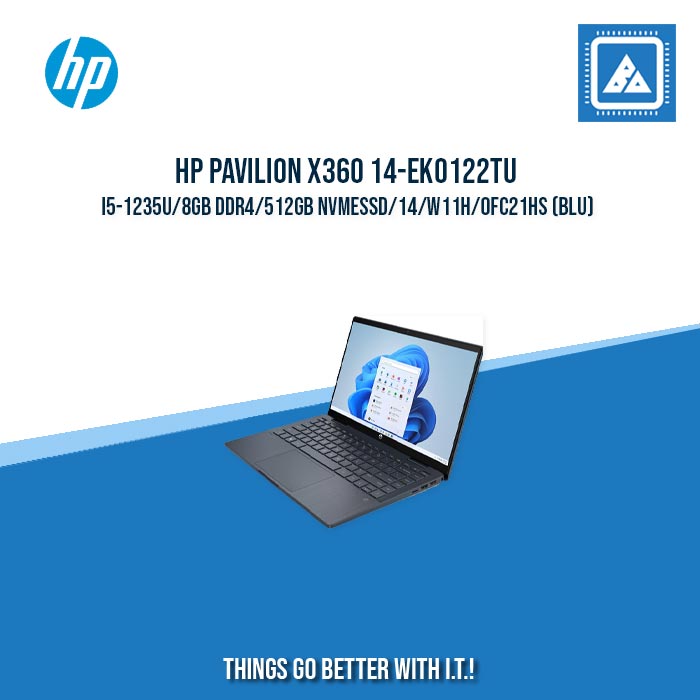 HP PAVILION x360 14-EK0122TU i5-1235U/8GB DDR4/512GB NVMeSSD | BEST FOR FREELANCER AND STUDENT LAPTOP