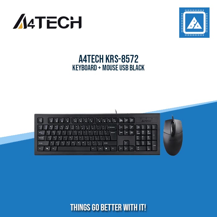 A4TECH KRS-8572 KEYBOARD + MOUSE USB BLACK