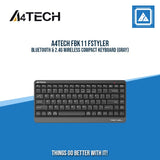 A4TECH FBK11 FSTYLER BLUETOOTH & 2.4G WIRELESS COMPACT KEYBOARD (GRAY)