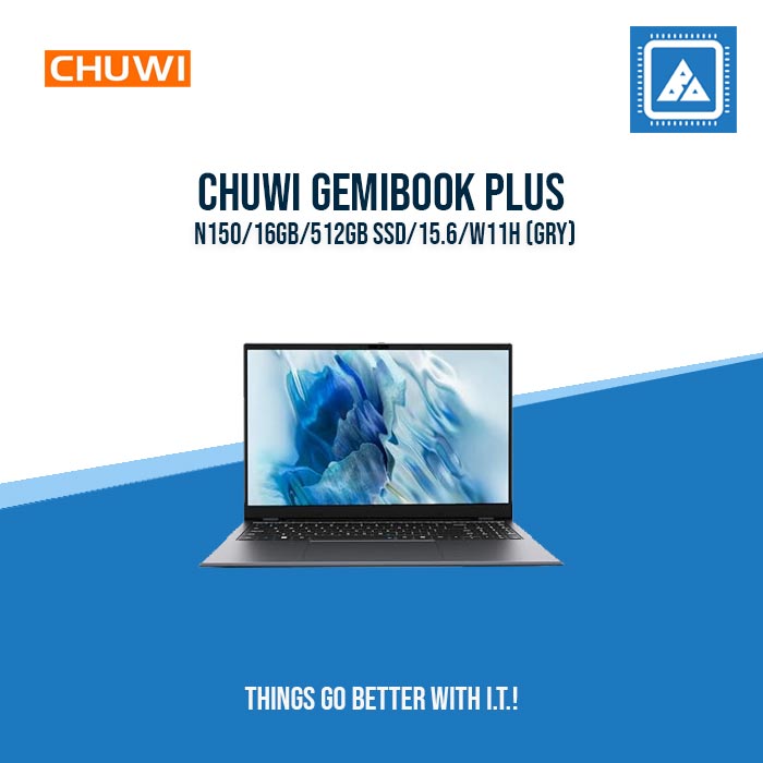CHUWI GEMIBOOK PLUS N150/16GB/512GB SSD/15.6/W11H (GRY) | BEST FOR FREELANCER LAPTOP