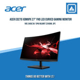 ACER ED270 XBMIIPX 27" FHD LED CURVED GAMING MONITOR 1MS 240HZ W/ SPKR WLMNT (2XHDMI, DP)